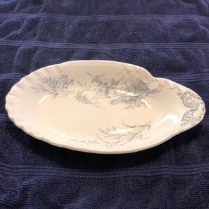 John Edwards England Alva Flowered plate - Antique John Edwards Plate Porcelain